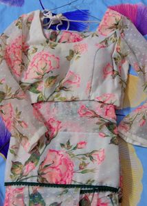 Elegant Floral Ready to wear Print Saree