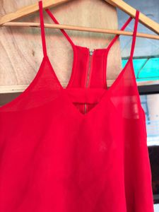 Vibrant Red Spaghetti Strap Top