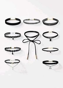 Assorted Black Choker Necklaces