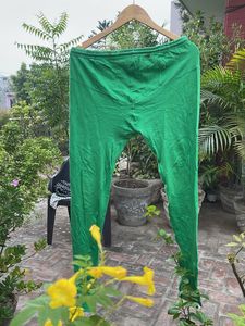 Green Cotton Leggings