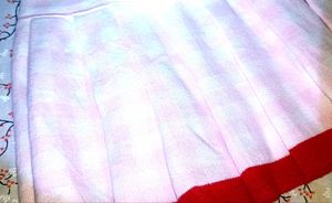 baby pink mini skater skirt