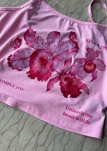 Pink Floral Cami Top