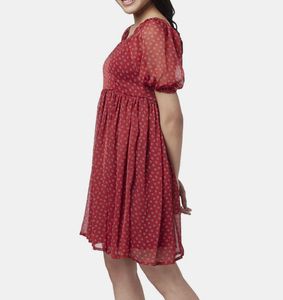 Chic Red Polka Dot Mini Dress