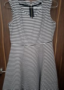 Stripped Black and White Dress