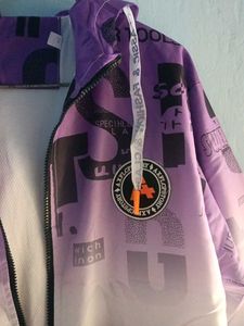 Gradient Print Hooded Jacket
