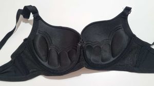 Navy Blue And Black Pushup Bra