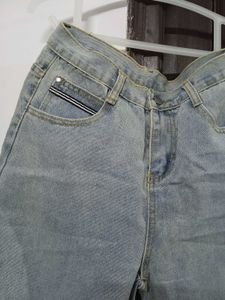 Light Wash Straight Leg Jeans