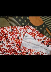Floral Print frilled top and skirt korean imported