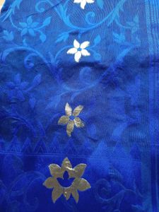 Royal Blue jamdani Saree