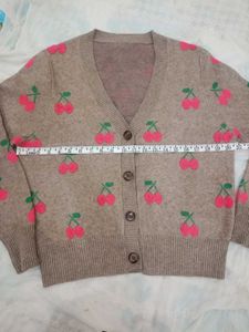 Cute Cherry Pattern Cardigan