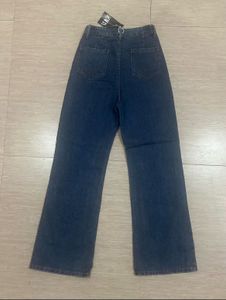 New Wide Leg Blue Denim Jeans