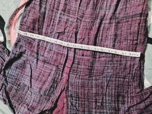 Maroon Textured Kurta