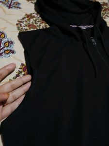 Men's Hoodie Sleeveless Black