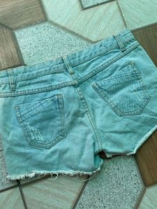 Distressed Denim Shorts