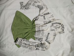 Newspaper Print Y2K Crop Top With FREE GIFT
