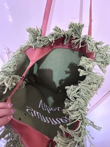 Summer Vibes Green Fringe Tote Bag