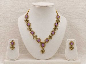 Elegant Lavender Stone Jewellery Set