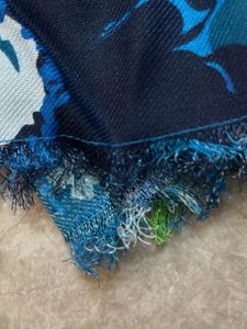 Blue Floral Scarf