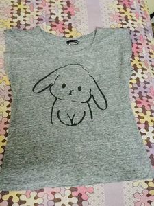 Cute Line Art Bunny Crop Top - Combo of 2 croptop