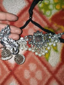 Antique Oxidized Silver Necklace Set