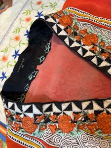 Vibrant Peacock Print Kurta