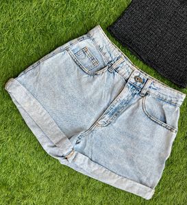 Light Wash Denim Shorts