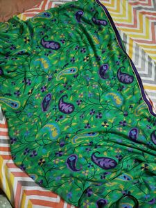 Stunning Green Chiffon Saree with Blouse