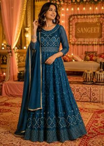 Elegant Teal Suit Set