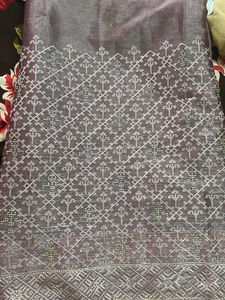 Mauve Embroidered Saree