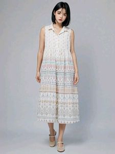 Elegant Sleeveless Fusion Brand Maxi Dress