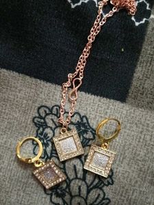 Sparkling Rose Gold Jewelry Set of 5