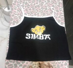 Cute Simba Graphic Tank Top