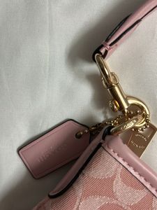 Coach Pink Signature Hobo Shoulder Bag