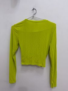 Neon Green Ribbed H&amp;M Top
