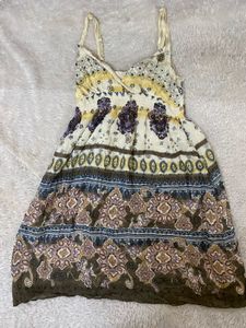 Y2K Boho Print Summer Dress