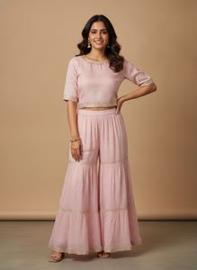 Elegant Pink Palazzo Pants