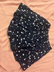Navy Floral Print Mini Dress