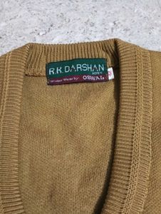 Vintage Brown V-Neck Sweater