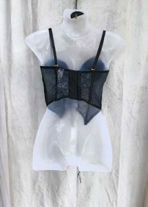 451110. Sheer Lace Corset Top