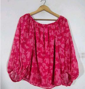 Pink Floral Blouse💞🛍️