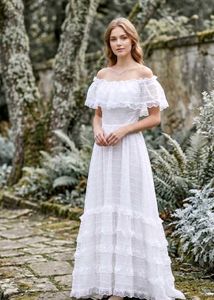 Elegant Off-Shoulder Lace Maxi Dress