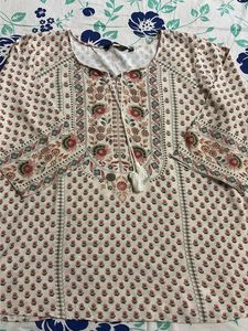 Boho Floral Print Tassel Kurta