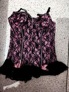 Rosy Lace Corset Top