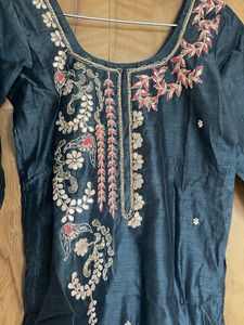 Embroidered grey Kurta