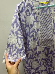 combo for 2 cotton Purple Floral Print Kurta