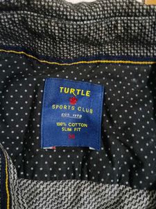 TURTLE Men's Casual Striped Long Sleeve Shirt