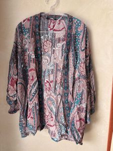 Boho Paisley Print Kimono &amp; Pants Set