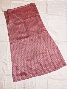 Red &amp; Gold Saree Skirt