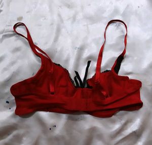 Red &amp; Black lace Bra