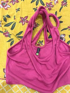 Combo of 3 Basic Tops Blue pink Cropped Polo Shirt
